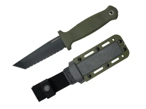 Demko Knives Armiger 4 Tanto Point 80CRV2 TPR OD Green Serrated