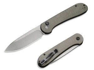 CIVIVI Button Lock Elementum Micarta Dark Green