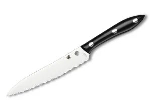 Spyderco Chefmesser Black Corian Serrated