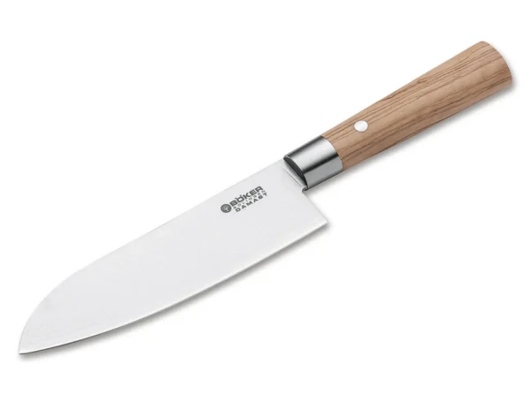 Böker Manufaktur Solingen Damast Olive Santoku