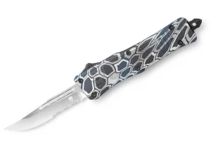 CobraTec Medium CTK-1 Cerakote Blue Cobra Skin Drop Serrated