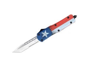 CobraTec Medium FS-3 Cerakote Texas Flag Tanto Serrated