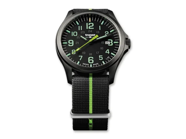 Traser P67 Officer Pro Gunmetal Black & Lime Nato