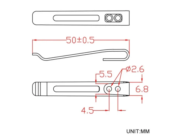 CIVIVI Plain Stainless Steel Clip CA-05B-V1