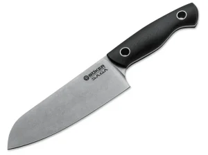 Böker Manufaktur Solingen Saga Santoku G10 Stonewash