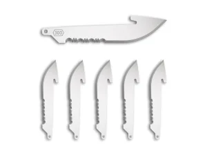 Outdoor Edge 3" Serrated Drop-Point Replacement Blades 6-Pack