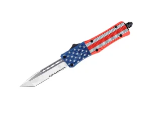 CobraTec Small CTK-1 Cerakote American Flag Tanto Serrated