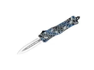 CobraTec Small CTK-1 Cerakote Blue Cobra Skin Dagger Not Serrated