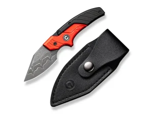 CIVIVI Typhoeus Aluminum Red & Black Damascus